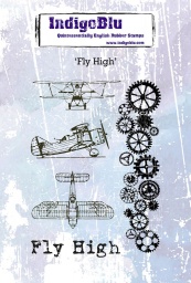 Fly High A6 Red Rubber Stamp